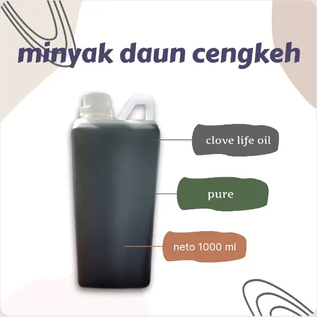 Minyak daun cengkeh murni 500ml, 100 ml 60 ml