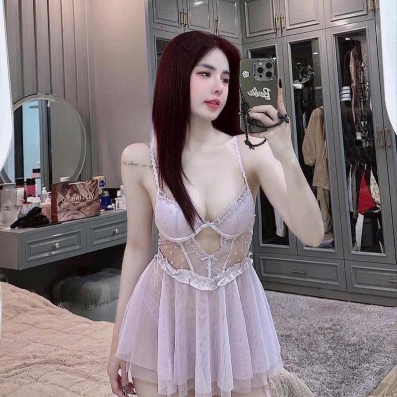 Váy voan mẫu mới SPBB1 quảng châu cao cấp mặc nhà