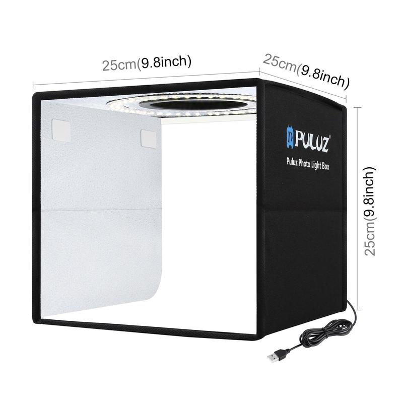 USB Powered Mini Photography Studio Box, Portable Foldable Photography Studio Box with 12 Colors Backdrops, Professional Camera Accessories for Home & Office Use 1
