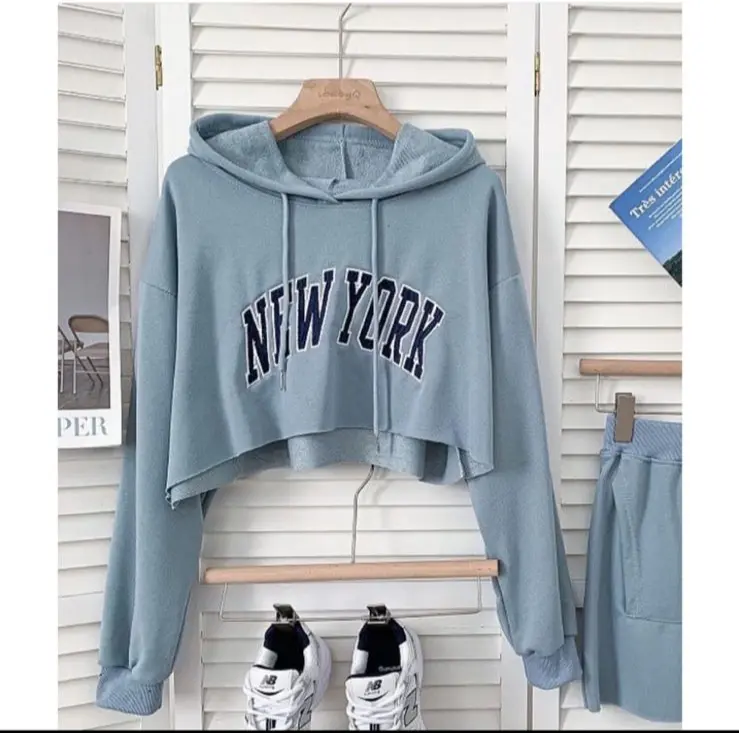 NEW YORK CROOPE HOODIE SWEATER OVERSIZE WANITA 3