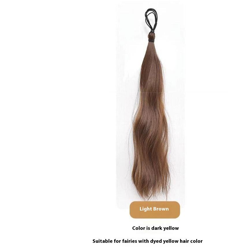 Product Introduction of Wig Ponytail Self-Winding Hair Band Bun Wig Women's Mid-Length Hair Extensions Artificial Hair Tied 9