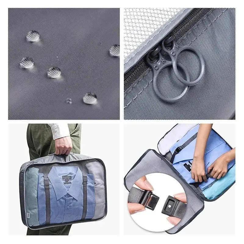 10 In 1 Travel Bag Tas Travel Organizer Bag Pouch Set Storage Luggage Bag Tas Penyimpanan Travel Tas Travel Organizer Koper Pouch Travel Baju Koper Tas Dalam Koper Packing Cubes Isi 10 Pcs Traveling Bag Organizer 1