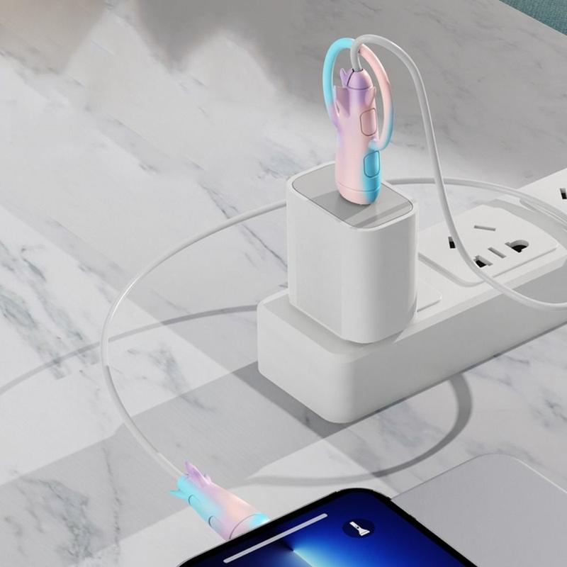 Product Introduction of New Cable Protector Color Cable Winder Soft Silicone Cover Type C Charger Cable Protector Data Line Practical Accessories 15