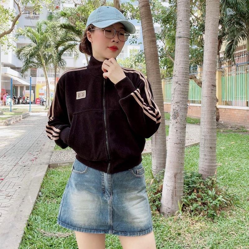 ÁO KHOÁC GÂN LỬNG, ÁO KHOÁC CỔ ĐỨNG KHÔNG NÓN CÁ TÍNH TRẺ TRUNG