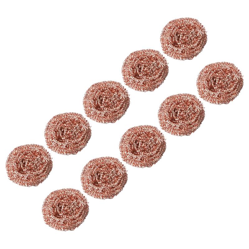 10PCS Copper Metal-Wire Sponge Ball Iron Tip Nozzle Cleaner Slag Remover Cleaning Ball Desoldering Soldering Iron Mesh Filter 0