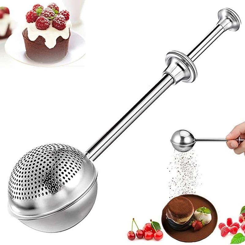 Stainless Steel Baking Ball, Creative Sugar Sifter, Durable and Easy To Clean Filter Ball, Cake and Bread Powder Sprinkler 4