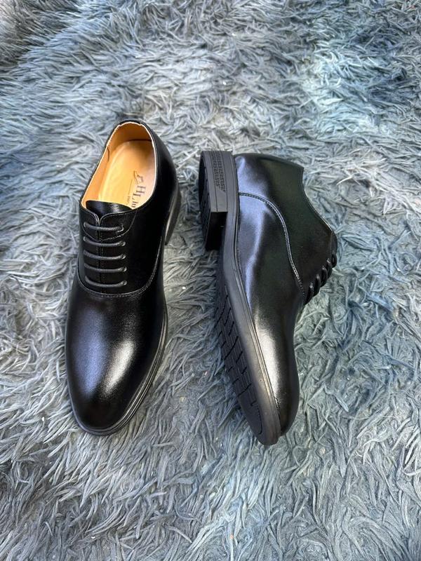 Giày Tây Nam Buộc Dây Tăng Chiều Cao 7cm Đế Ca Su Nhập Lịch Lãm Shoes - Cao Su 3
