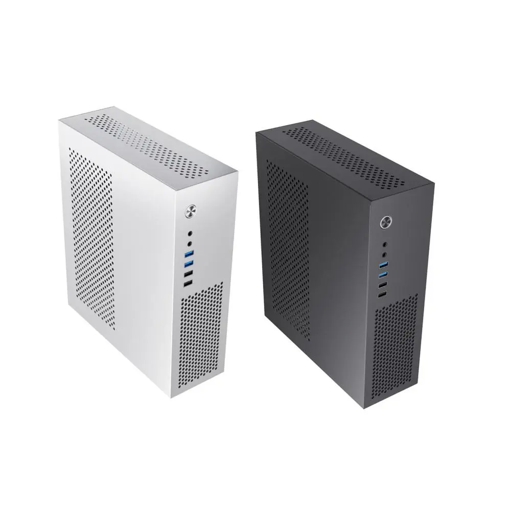 Computer Case Mini Case Compact Home Office Wall Mounted Placement with Radiator Hole Metal Desktop Htpc for mATX24x24 Motherboard Fittings