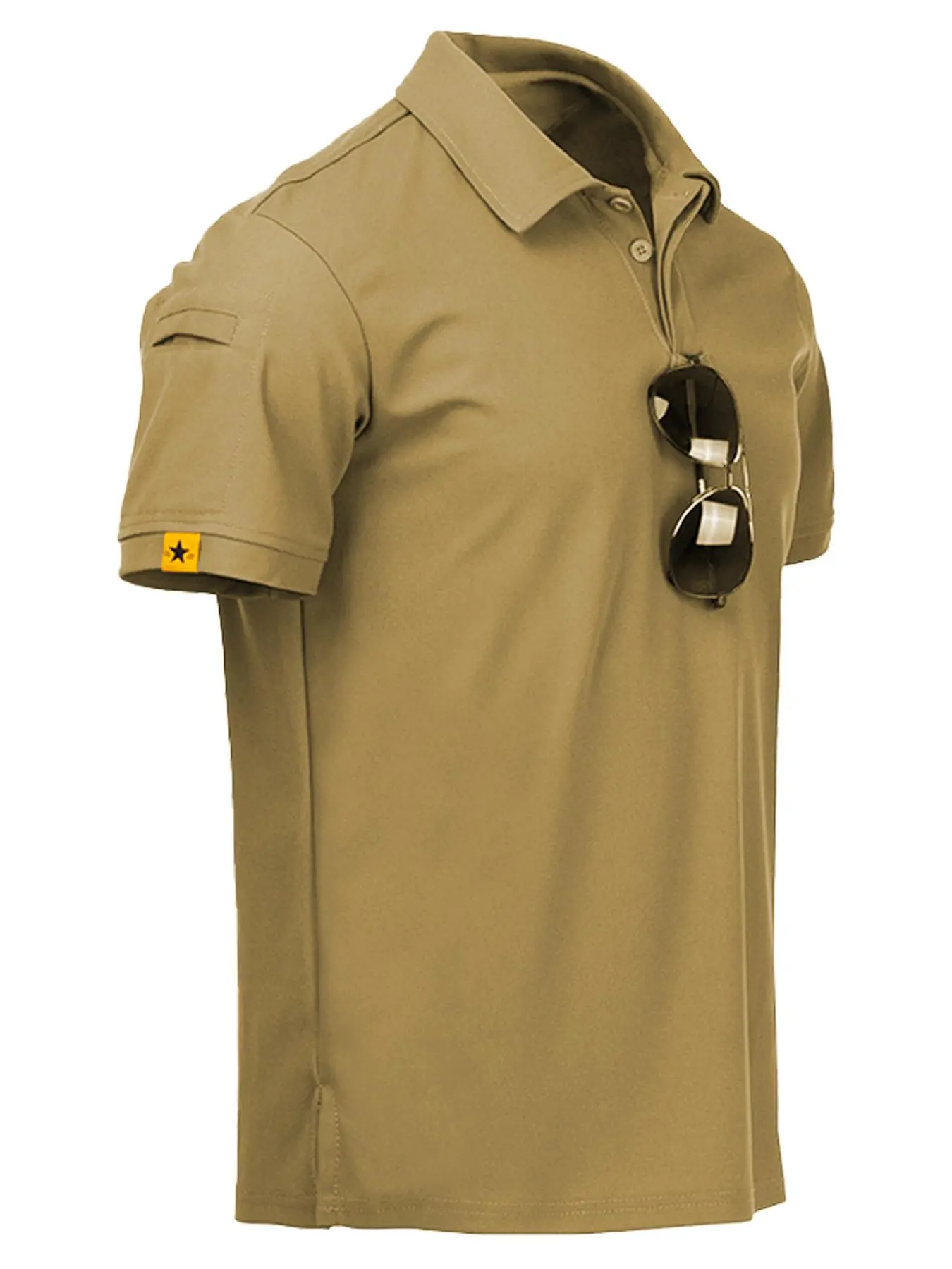 Men's Regular Fit Solid Color Polo Shirt, Casual Short Sleeve Collared Top for Business Outdoor Sports, Fashion Men's Clothes for All Seasons