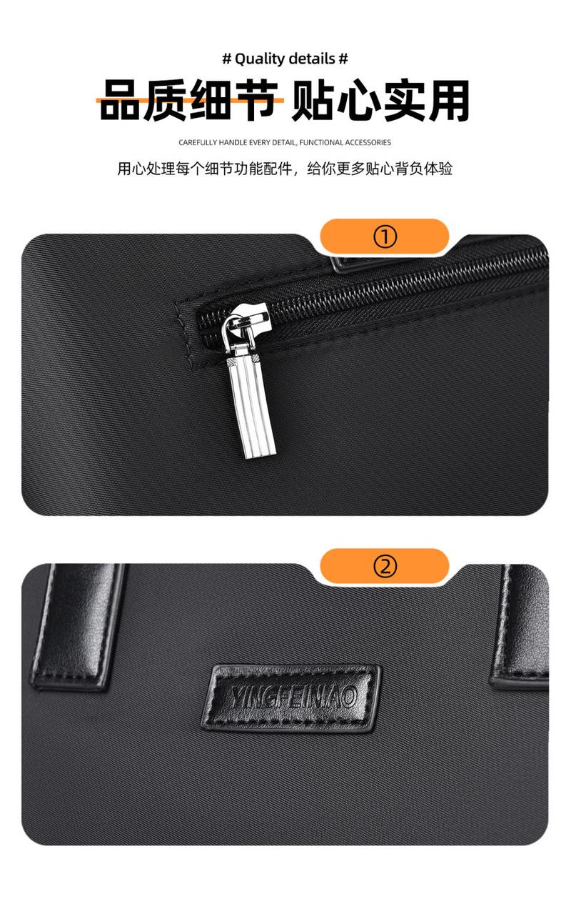 Product Introduction of Men's Simplicity Fashion Oxford Cloth Handbag A4 File Data Packet Daily Office Travel Portable Meeting Men's Bag 10