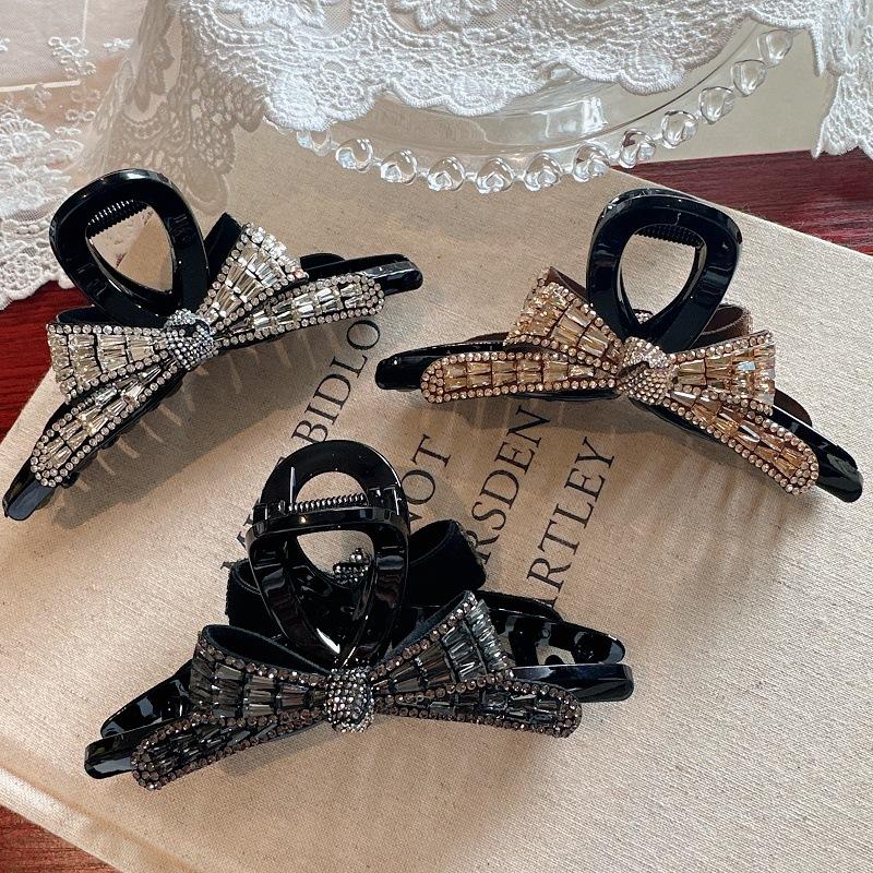 [Full Box] Kẹp Càng Cua Đính Đá Nơ Cao Cấp Phụ kiện Tóc 299 Nữ Women