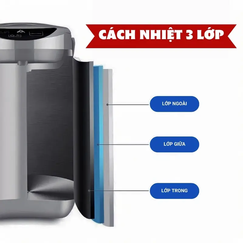 Bình Thủy Điện KAW Dung Tích 5.8L Đun Siêu Tốc, Giữ Nhiệt, An Toàn - BẢO HÀNH 1-1 Đun Nước Inox Ấm Đun Bình Đun Nước Chính Hãng 2