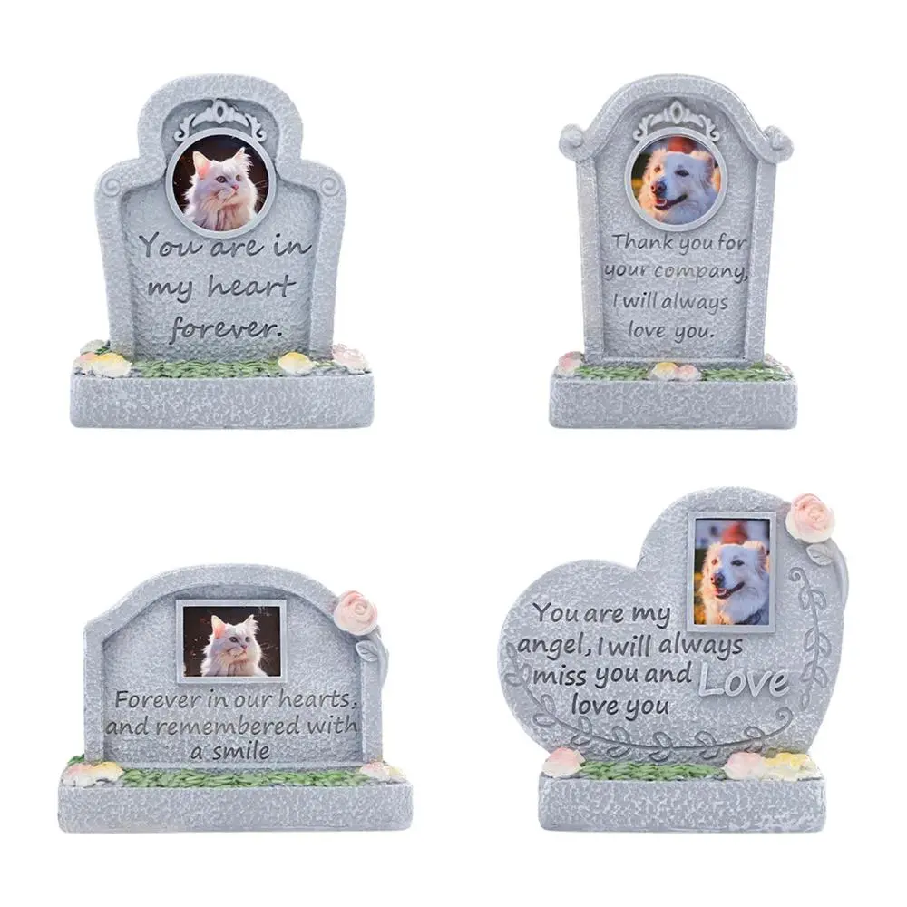 Pet Memorial Monument Waterproof Loss of Pet Sympathy Gifts Cat Memorial Headstone for Patio Garden Outdoors Flowerbed Backyard