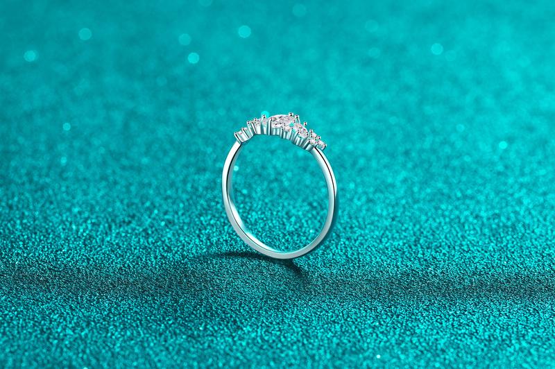 Product Introduction of Summer Trendy Boutique S925 Silver Women's Ring Fashion New Valentine's Day Gift for Girlfriend Horse Eye Moissanite Ring Ornament 5