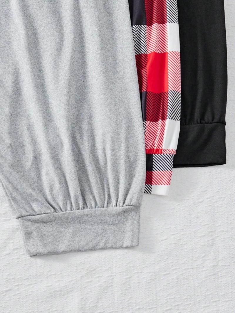Product Introduction of 【Plus Size】 Plaid Print Pajama Pants, Casual Comfy Trousers for Daily Wear, Women's Sleepwear for All Seasons 5