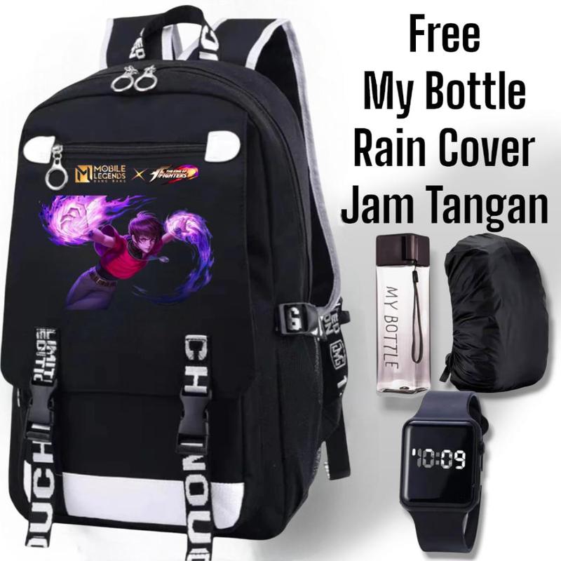 Product Introduction of TAS SEKOLAH ANAK SD LAKI LAKI PEREMPUAN MOBILE LEGEND SKIN KING OF THE FIGHTER TAS ANIME TERBARU FASHION MURAH TAS RANSEL SEKOLAH ANAK TK PAUD TAS ANAK LAKI LAKI TAS KOF IORI YAGAMA GUSION K SERIES FREE JAM LED MY BOTTLE 4 IN 1 BANYAK BONUSNYA 17