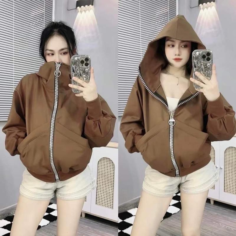  ÁO KHOÁC KHÓA TO,THUN PC COTTON DÀY DẶN CAO CÂP,from rộng 