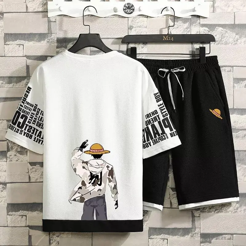 Bisa Cod/Kaos Distro Cowo/Setelan Topi - Setelan Atasan Kaos Celana Pendek/1 set outfit cowok (M-L-XL) 4