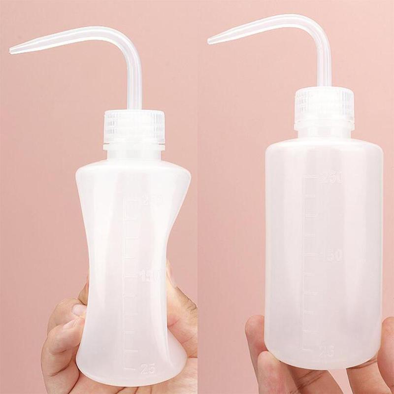250ml Plastic Empty Bottle, 1 Count Wash Squeeze Bottle with Bent Nozzle for Eyelash Cleaning, Plant Watering Bottle for Indoor and Outdoor 6