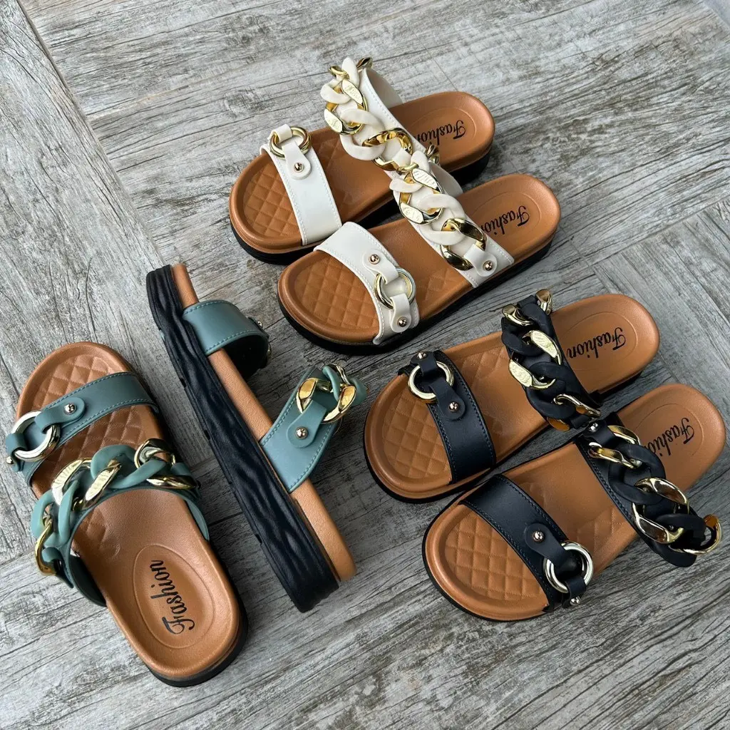 [HCM] Dép Thời Trang Nữ Fashion 2 Quai Xích Đế 2 Tầng