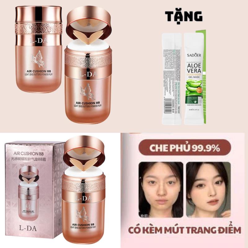   TẶNG MẶT NẠ NGỦ  Phấn nước kiềm dầu lâu trôi che phủ tốt Air Cushion BB L-DA dưỡng ẩm da chống thấm nước trang điểm mịn màng 