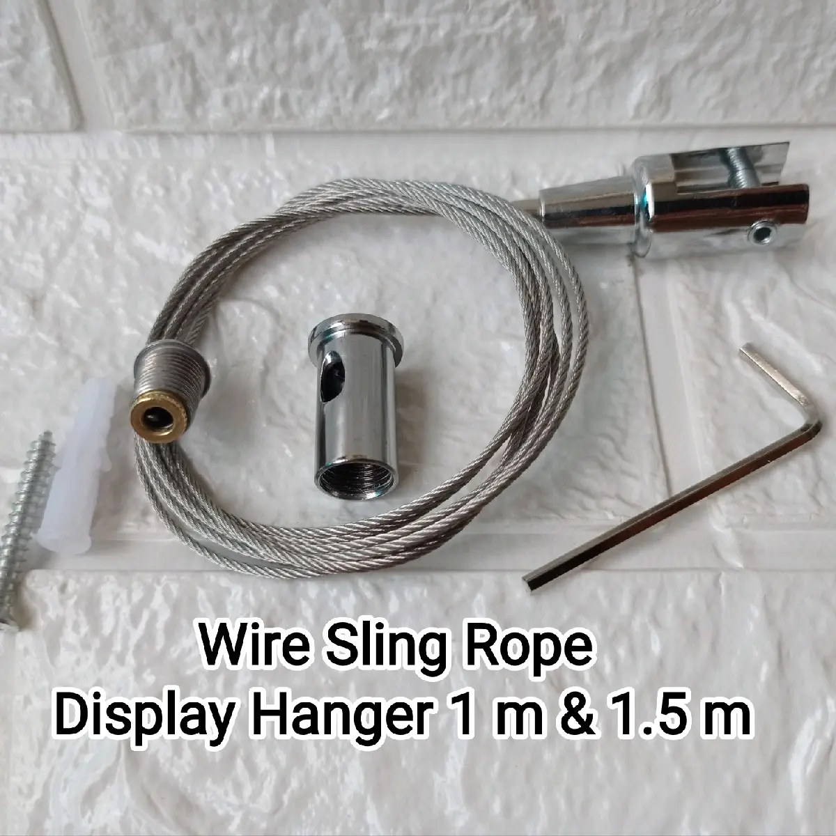 Assesoris penggantung display Signage/Akrilik ke plafon/Wire rope Signage