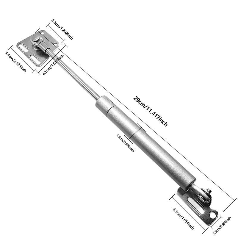 Rubber/Iron Head 100N Gas Strut, 4 Counts Hydraulic Rod, Cabinet Door Buffer Support Rod, Gas Strut for Cabinet, Drawer, Wardrobe, Home Accessories 2