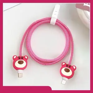 Super presisi 1 set 4 item/ Set Cable Bite Karakter/Pelindung Kabel Charger Handphone