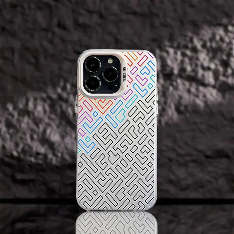 Pelindung Ponsel Animasi 8 untuk iPhone 15 14 13 12 11 Pro Max X XR XSMAX 8 7 Plus dengan Tutup Belakang White Matte Shockproof Protection 4