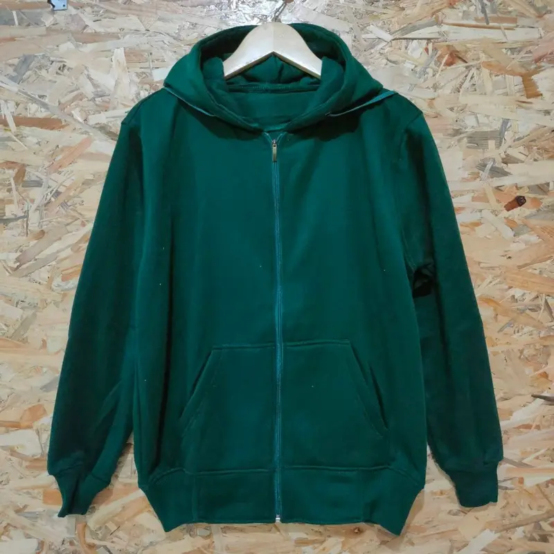 jaket polos zipper pria wanita fleece tebal M L XL XXL XXXL BIG SIZE JUMBO 7