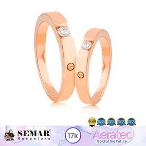 Cincin Emas Maretta Wedding Ring Gold Cincin Nikah 17K Semar Nusantara