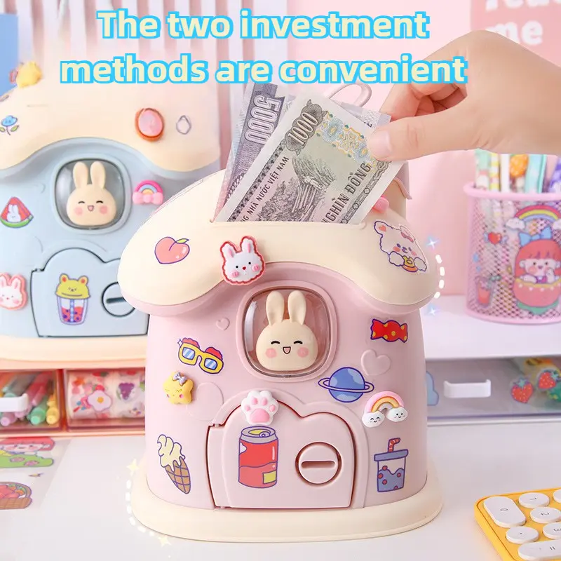 Con Heo Nhà Nấm Hình Thỏ, Thiết Kế Hoạt Hình Cho Trẻ Em, Có Giá Trị Cao, Có Thể Lưu Trữ Và Tháo Rời, Dung Lượng Lớn, Thích Hợp Làm Con Heo Tiền, Hàng Mới Về 2