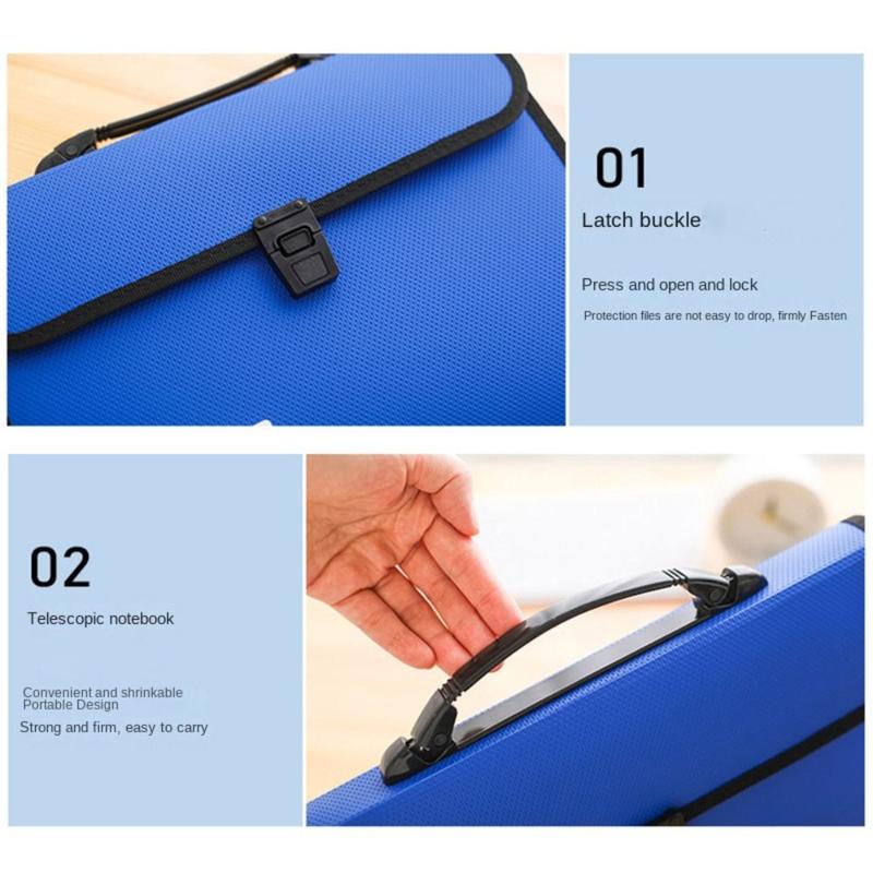 Tệp Mở Rộng, Kích Thước A4, Tài Liệu Accordion, Chất Liệu PP, Dung Lượng Lớn, Giá Đỡ Túi Đàn Organ, 13 Túi, Lưu Trữ Tài Liệu Giấy, Mới 5