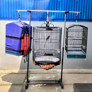 gantungan burung jemuran gantungan kandang jemuran sangkar burung gantungan besi serbaguna murah Hanger Pakaian Pipa Rak Stand