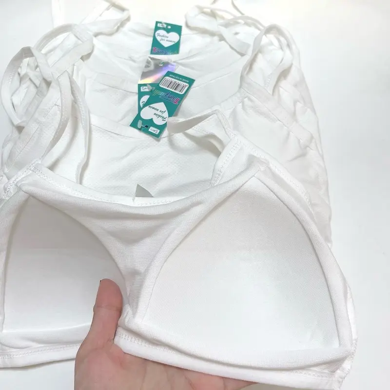 Bra504: Combo 3 áo Bra Học Sinh mút dính liền, chất vải thông hơi, thoáng mát, hàng đẹp.. Nữ Tua Rua Women Voi 4