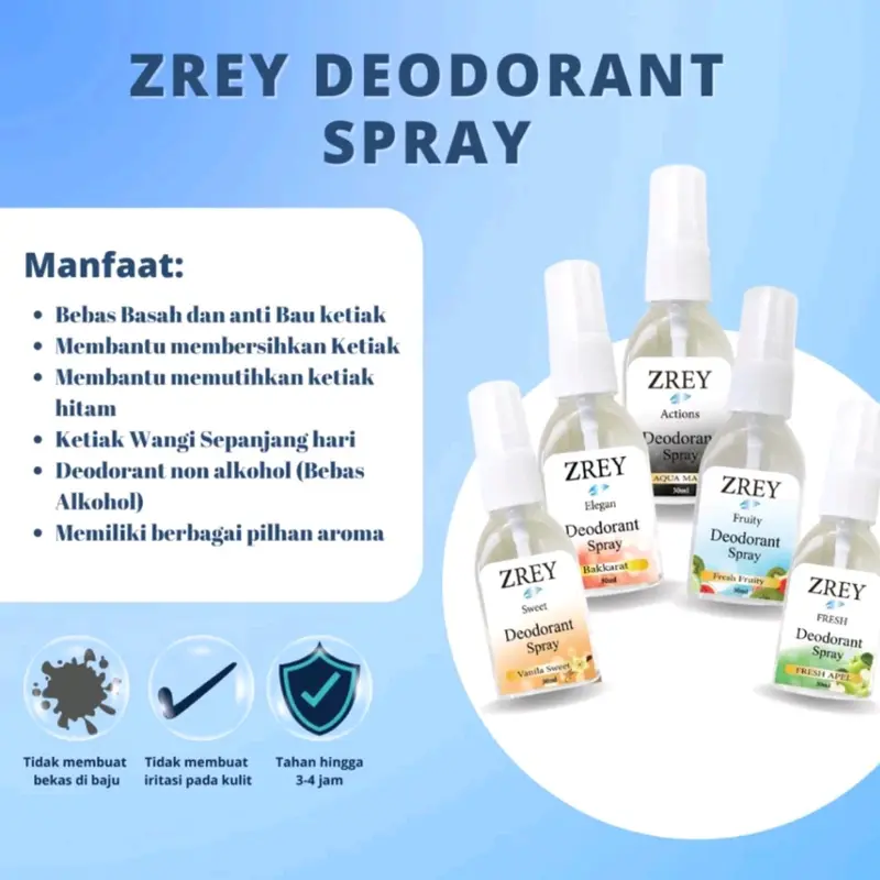 BPOM DEODORANT SPRAY TAWAS WANGI TRAVEL SIZE 30Ml 0