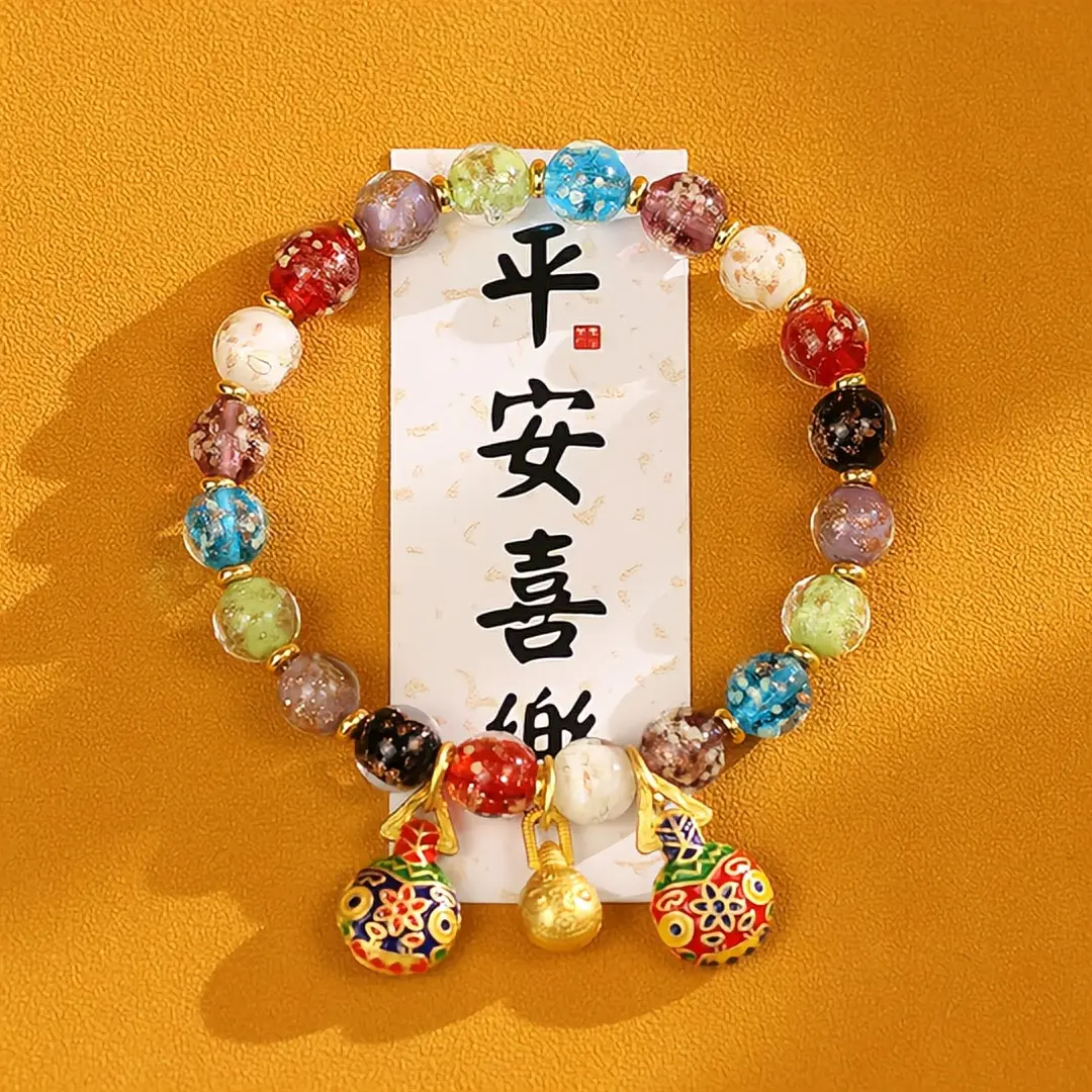 Vòng Tay Đá Ngũ Hành Phát Sáng 8mm Mix Charm | Vòng Phong Thủy Thu Hút May Mắn Bình An | Kim Tự Bảo