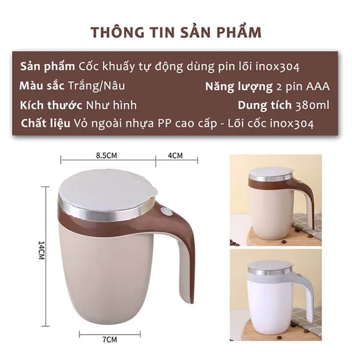 Cốc Tự Khuấy Từ Tính Tiện Lợi Trong Mỗi Lần Pha Đồ Uống - Ly Khuấy Thông Minh 1