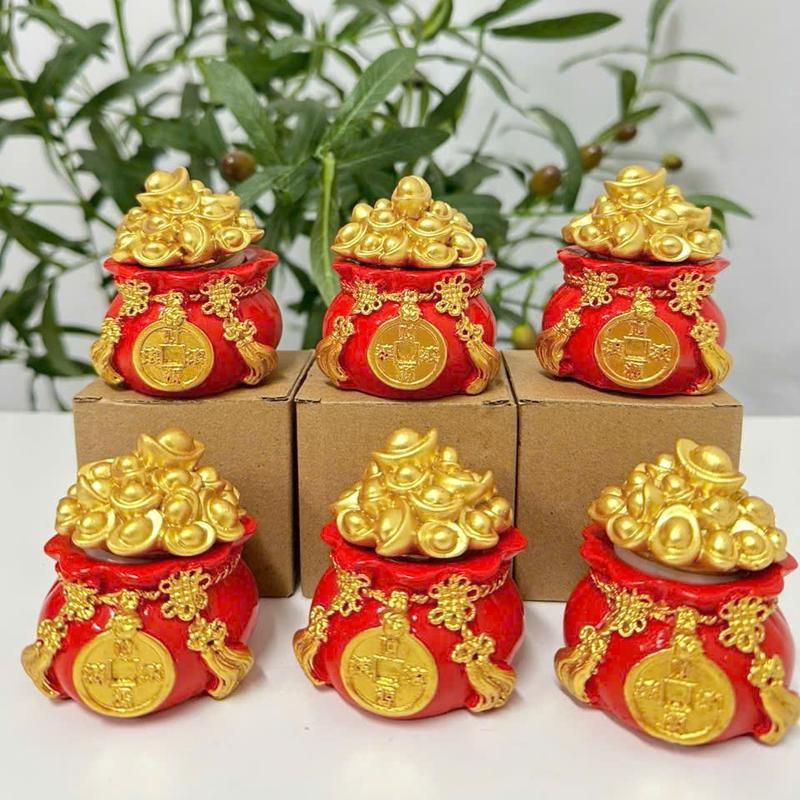 Combo 3 Hũ Đựng Muối Gạo Tài Lộc Đầu Năm Mới,  May Mắn Trang Trí Ban Thờ, Bàn Làm Việc Trang Trí Nhà