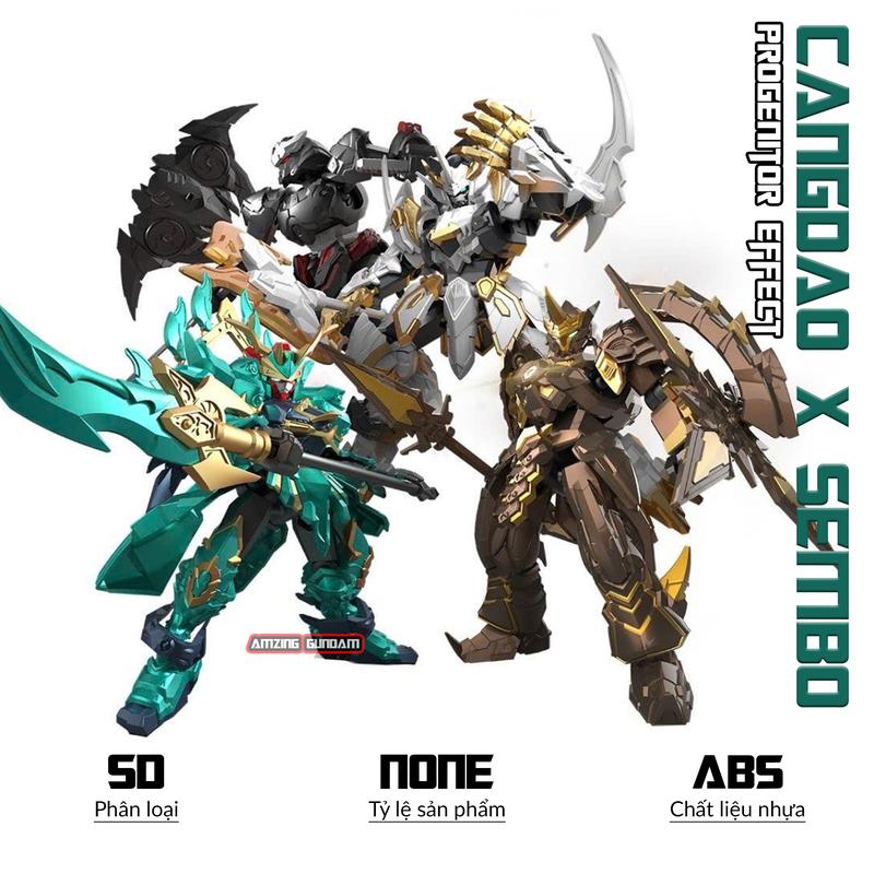 Mô hình Cangdao x Sembo, Gacha túi mù mở thanh long, rết, chou