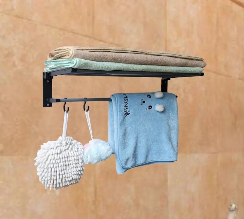 Rak Gantungan Handuk Kamar Mandi Jemuran Handuk Dinding Towel Hanger 5