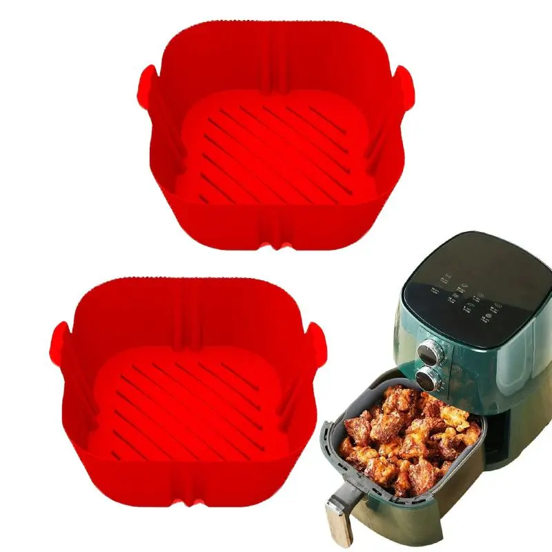 Silicone Air Fryer Liner, Reusable Air Fryer Mat, Oven Baking Tray, Kitchen Appliance Parts for Air Fryer 2