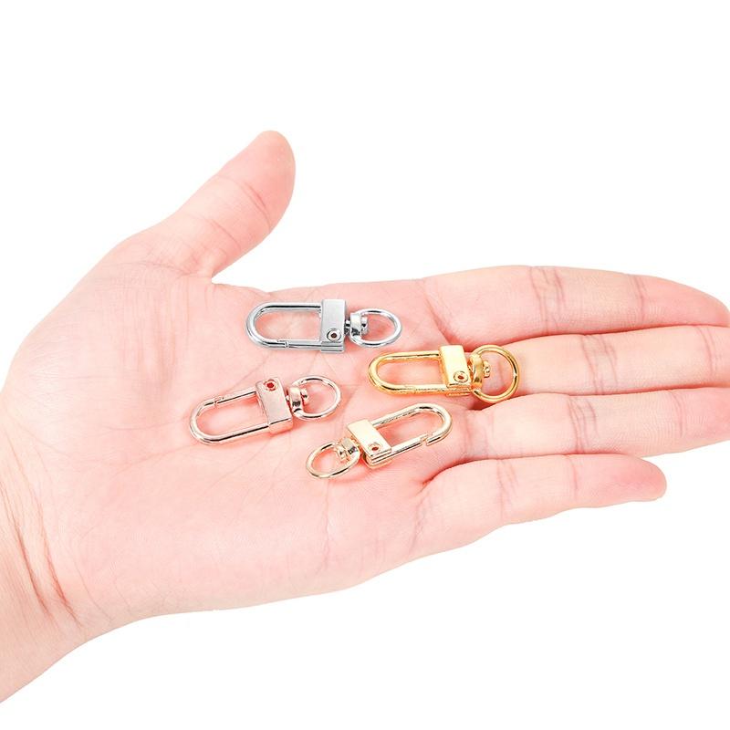 [DIY Jewelry Making] 10Pcs 3 Points Small Door Buckle Luggage Chain Hanging Rotating Buckles Zinc Alloy Key Ring Base Accessories Jewelry Store 4