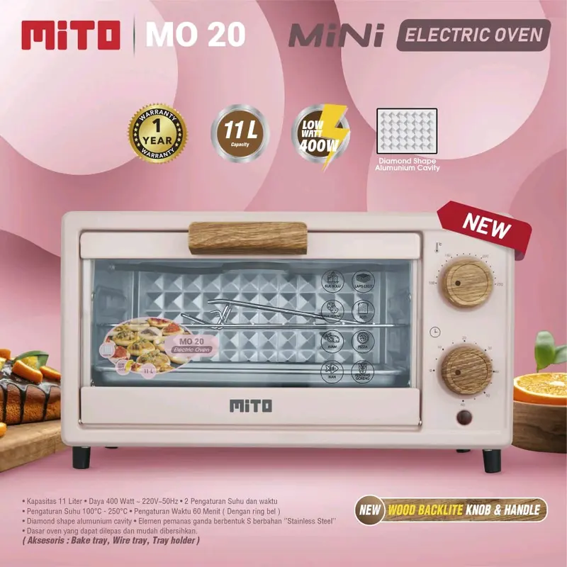 MITO MO20 Oven Mini 11 Liter MO 20 Garansi Resmi 2