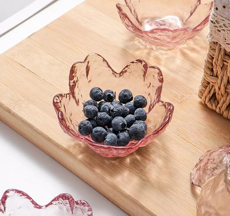 Chén thủy tinh/ Chén hoa anh đào thủy tinh dùng đựng sốt chấm, đồ ăn vặt CT13 (1 chiếc)