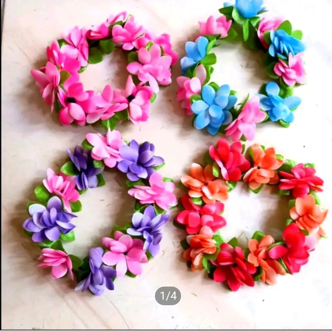 Flower crown / bando bunga Anak Dewasa Wanita Orange