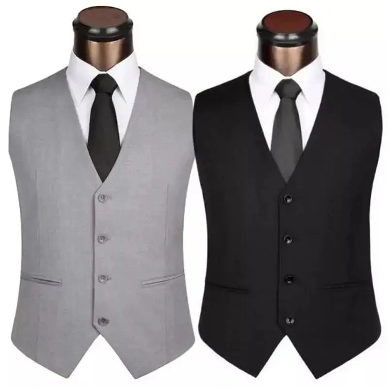Rompi Vest Jas Pria Formal Hitam Slimfit Kerja Kantor Premium Quality Rompi Pria