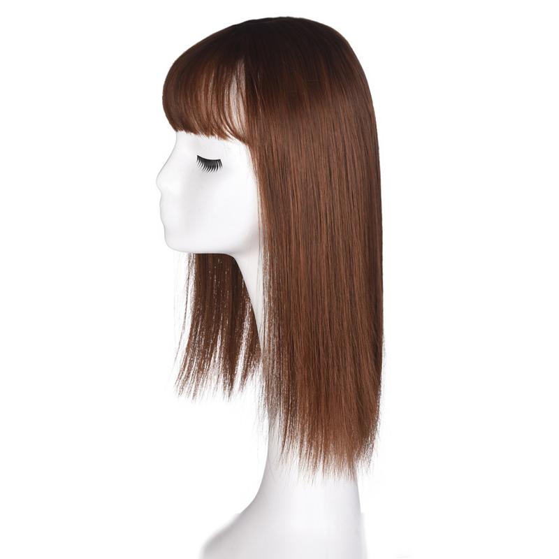 Women wig, hpiece cover, white head, big head, leaer, bangs, waves, hpiece, pack H 1