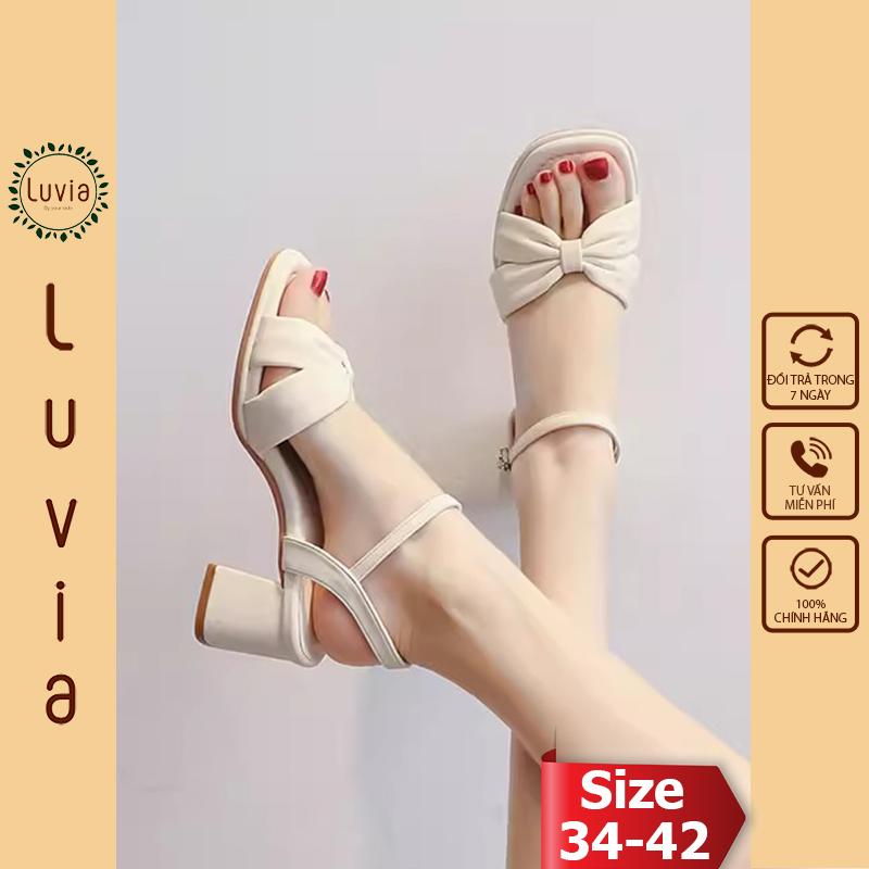 Giày cao gót 5 phân sandal quai nơ Luvia 148CG