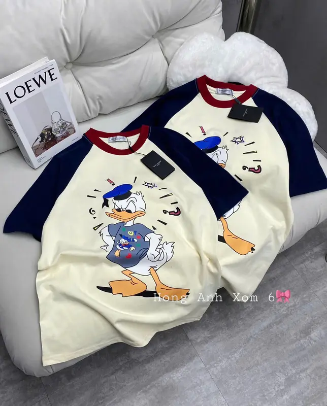 ÁO THUN NỮ HÌNH VỊT DONALD HÌNH IN 3D CHẤT ÁO COTTON HOTTREND 1